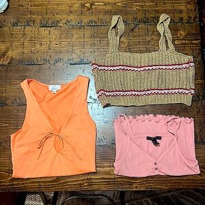 Three tank-tops size M and S